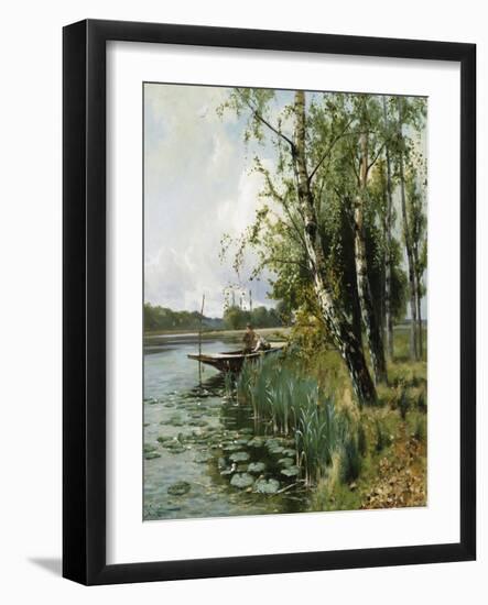 Fishing from a Punt-Arthur W. Redgate-Framed Giclee Print