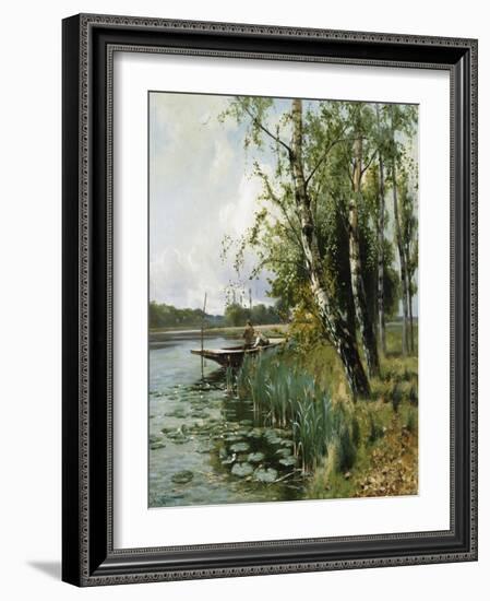 Fishing from a Punt-Arthur W. Redgate-Framed Giclee Print