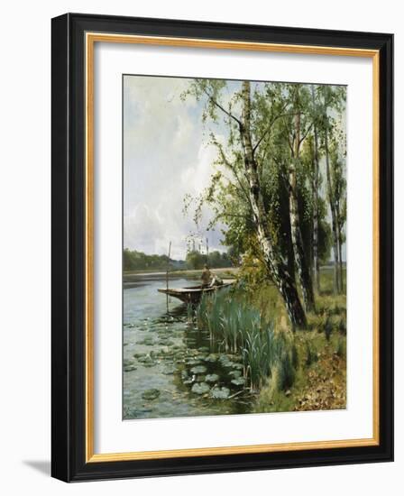 Fishing from a Punt-Arthur W. Redgate-Framed Giclee Print