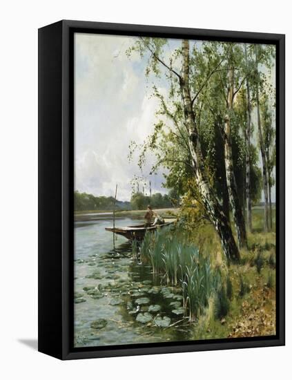 Fishing from a Punt-Arthur W. Redgate-Framed Premier Image Canvas