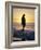 Fishing from the Beach at Sunrise, Australia-D H Webster-Framed Photographic Print