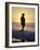 Fishing from the Beach at Sunrise, Australia-D H Webster-Framed Photographic Print