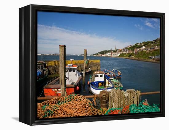 Fishing Harbour at the Pilot Boast Qauy, Cobh, County Cork, Ireland-null-Framed Premier Image Canvas