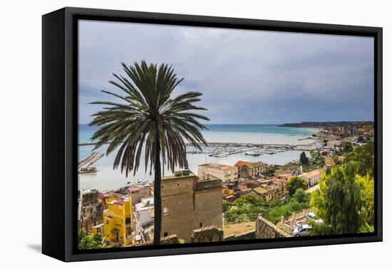 Fishing Harbour in the Fishing Town of Sciacca-Matthew Williams-Ellis-Framed Premier Image Canvas