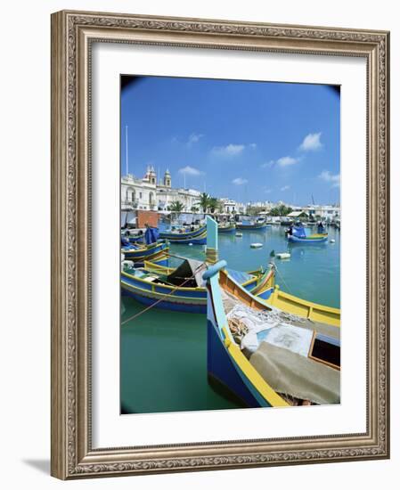 Fishing Harbour, Marsaxlokk, Malta, Mediterranean-Simon Harris-Framed Photographic Print