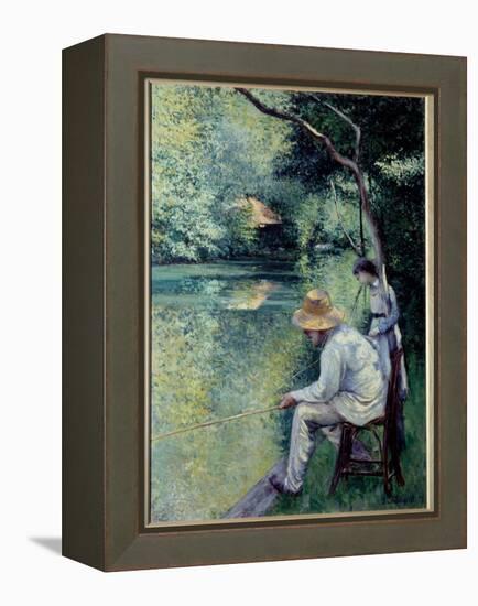 Fishing Has the Line. Painting by Gustave Caillebotte (1848-1894), 1878. Oil on Canvas. Dim: 1,10 X-Gustave Caillebotte-Framed Premier Image Canvas