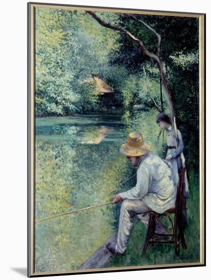 Fishing Has the Line. Painting by Gustave Caillebotte (1848-1894), 1878. Oil on Canvas. Dim: 1,10 X-Gustave Caillebotte-Mounted Giclee Print