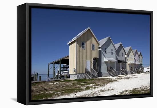 Fishing Houses Line The Beach On Dauphin Island, Alabama-Carol Highsmith-Framed Stretched Canvas