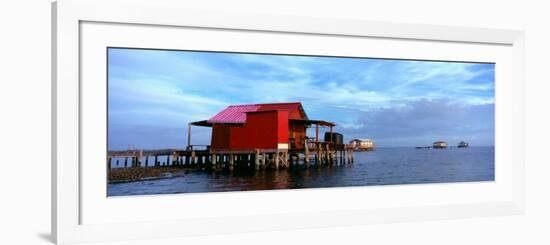 Fishing Huts in the Sea, Pine Island, Florida, USA-null-Framed Photographic Print