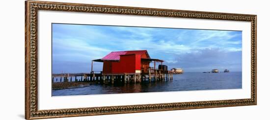 Fishing Huts in the Sea, Pine Island, Florida, USA-null-Framed Photographic Print