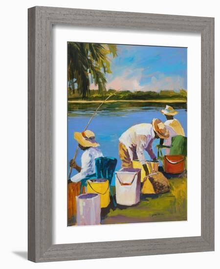 Fishing I-Jane Slivka-Framed Art Print