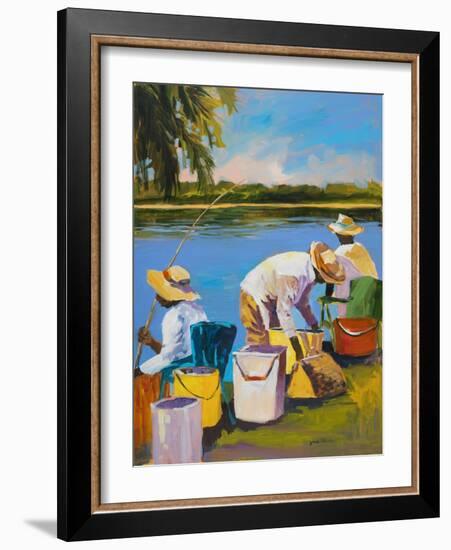 Fishing I-Jane Slivka-Framed Art Print