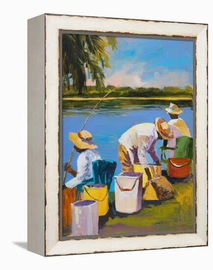 Fishing I-Jane Slivka-Framed Stretched Canvas