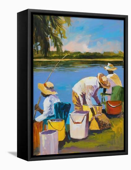 Fishing I-Jane Slivka-Framed Stretched Canvas