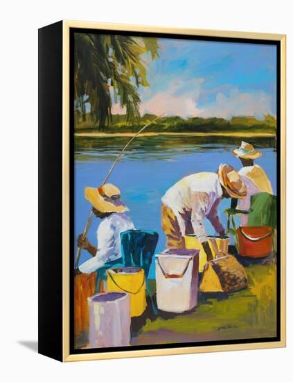 Fishing I-Jane Slivka-Framed Stretched Canvas