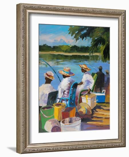 Fishing II-Jane Slivka-Framed Art Print