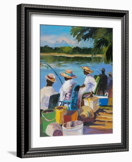 Fishing II-Jane Slivka-Framed Art Print