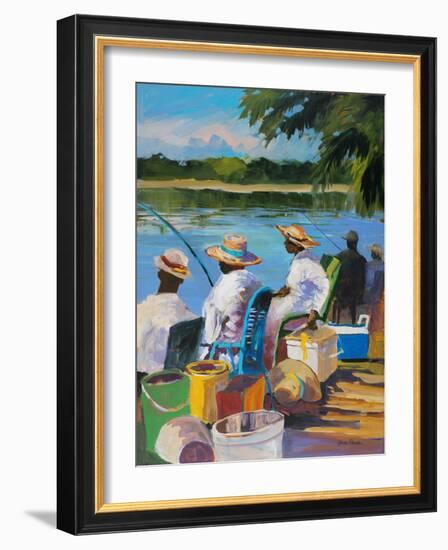 Fishing II-Jane Slivka-Framed Art Print