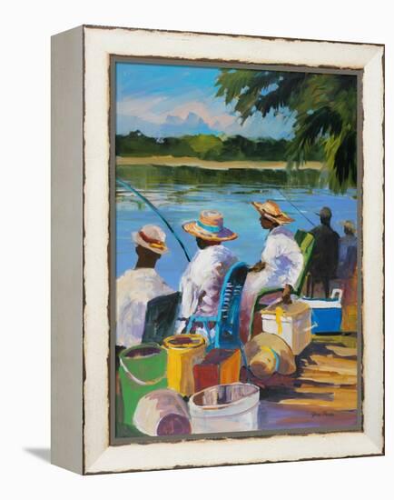 Fishing II-Jane Slivka-Framed Stretched Canvas