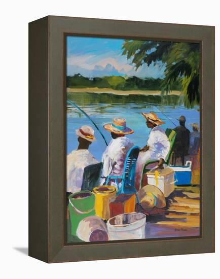 Fishing II-Jane Slivka-Framed Stretched Canvas