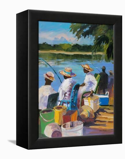 Fishing II-Jane Slivka-Framed Stretched Canvas