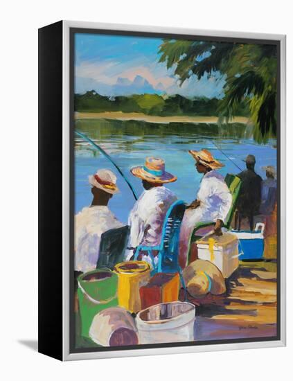 Fishing II-Jane Slivka-Framed Stretched Canvas