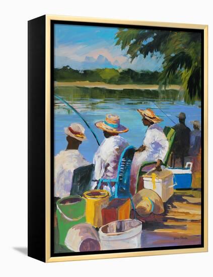 Fishing II-Jane Slivka-Framed Stretched Canvas