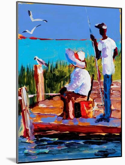 Fishing III-Jane Slivka-Mounted Art Print