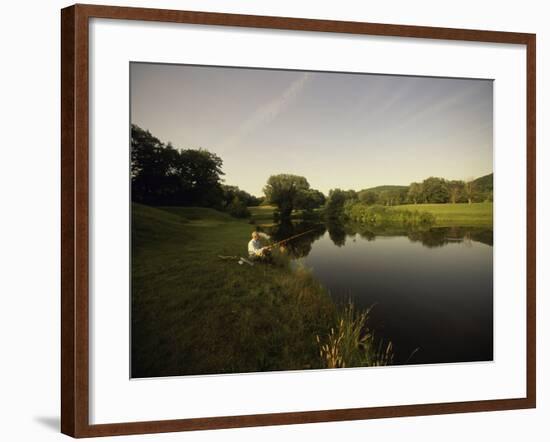 Fishing in a Peaceful Setting-null-Framed Photographic Print