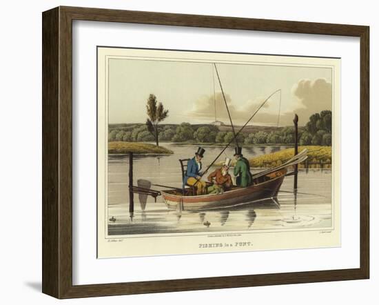 Fishing in a Punt-Henry Thomas Alken-Framed Giclee Print