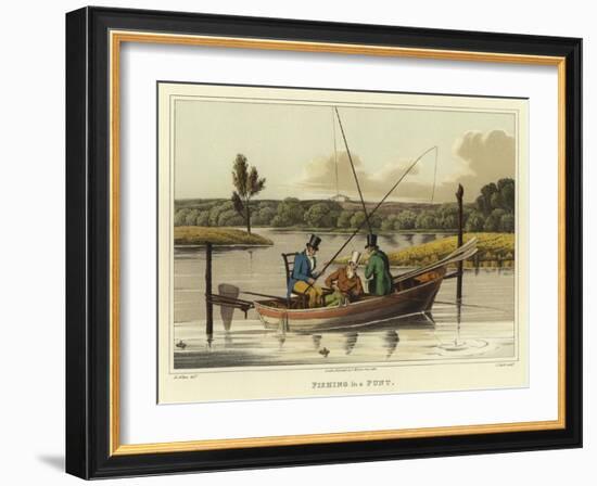 Fishing in a Punt-Henry Thomas Alken-Framed Giclee Print