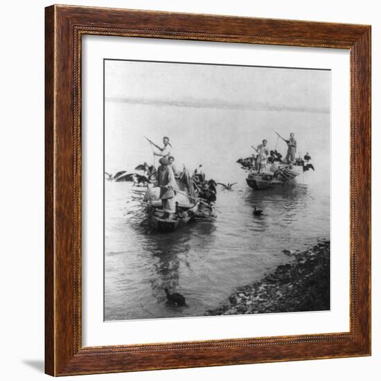 Fishing in Grand Canal in Soo-chow China Photograph - Soo-chow, China-Lantern Press-Framed Art Print