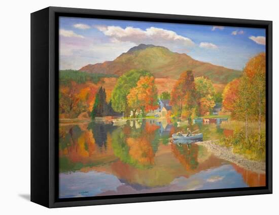 Fishing in Scotland (Oil on Board)-William Ireland-Framed Premier Image Canvas