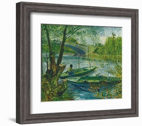 Fishing in the Spring, Pont de Clichy, c.1887-Vincent van Gogh-Framed Giclee Print