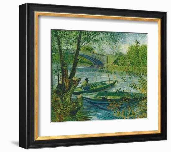 Fishing in the Spring, Pont de Clichy, c.1887-Vincent van Gogh-Framed Giclee Print