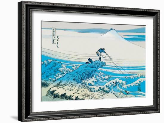 Fishing in the Surf-Katsushika Hokusai-Framed Art Print