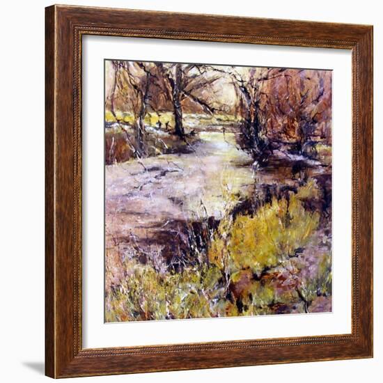 Fishing in Wolfscote dale-Mary Smith-Framed Giclee Print