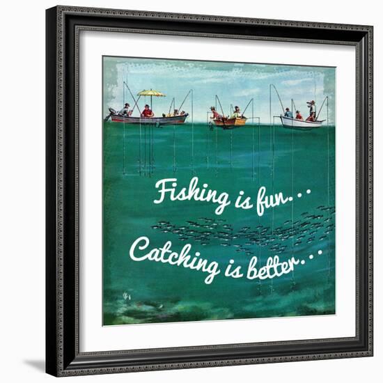 Fishing is Fun-null-Framed Giclee Print