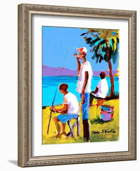 Fishing IV-Jane Slivka-Framed Art Print