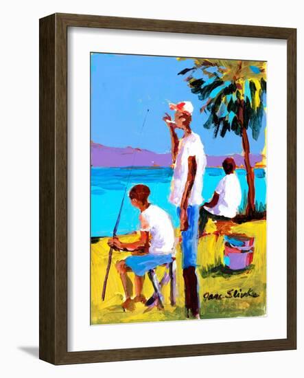 Fishing IV-Jane Slivka-Framed Art Print