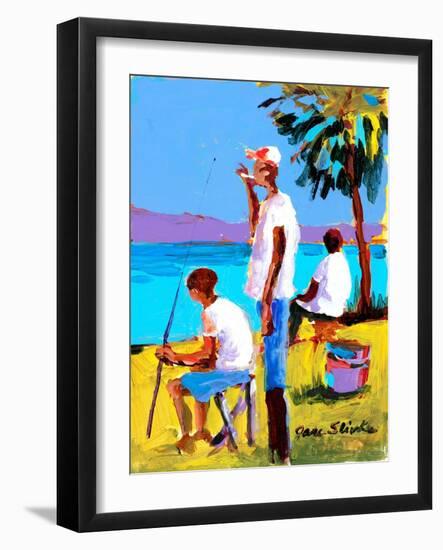 Fishing IV-Jane Slivka-Framed Art Print