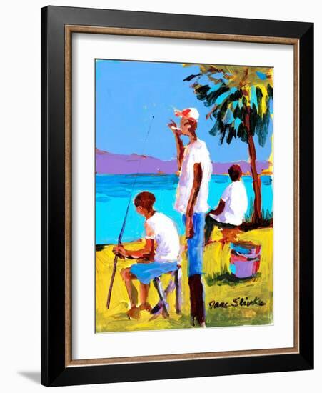 Fishing IV-Jane Slivka-Framed Art Print