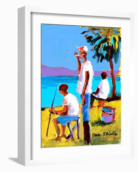 Fishing IV-Jane Slivka-Framed Art Print