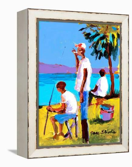 Fishing IV-Jane Slivka-Framed Stretched Canvas