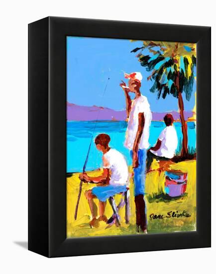 Fishing IV-Jane Slivka-Framed Stretched Canvas