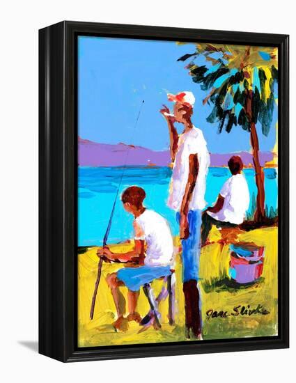 Fishing IV-Jane Slivka-Framed Stretched Canvas