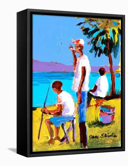 Fishing IV-Jane Slivka-Framed Stretched Canvas