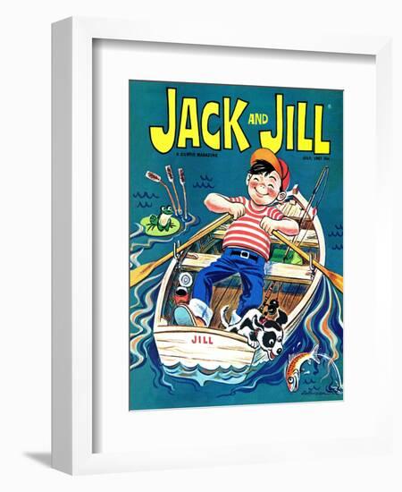 Fishing  - Jack and Jill, July 1967-Robert Jefferson-Framed Giclee Print