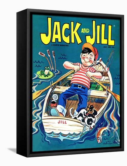 Fishing  - Jack and Jill, July 1967-Robert Jefferson-Framed Premier Image Canvas
