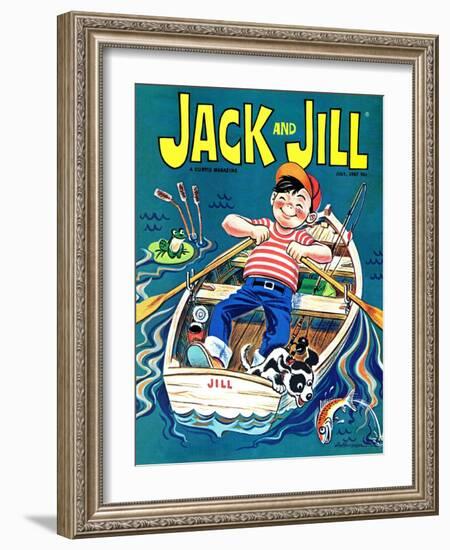 Fishing  - Jack and Jill, July 1967-Robert Jefferson-Framed Giclee Print